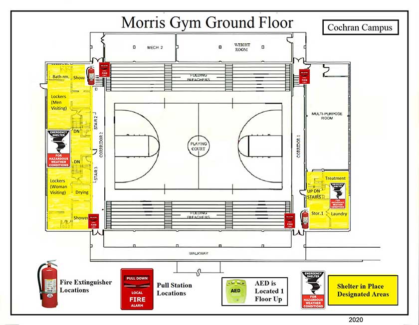 Morris Gym Ground Safety Diagram